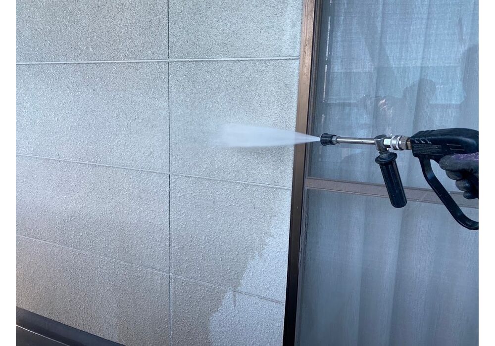 高圧洗浄中