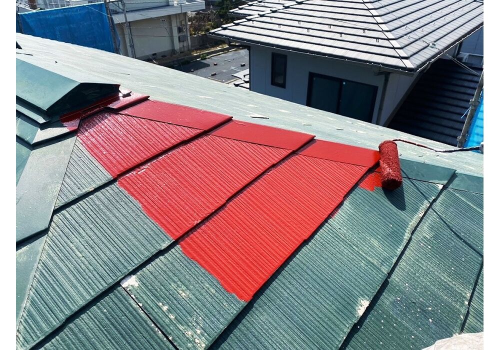 屋根下塗り
