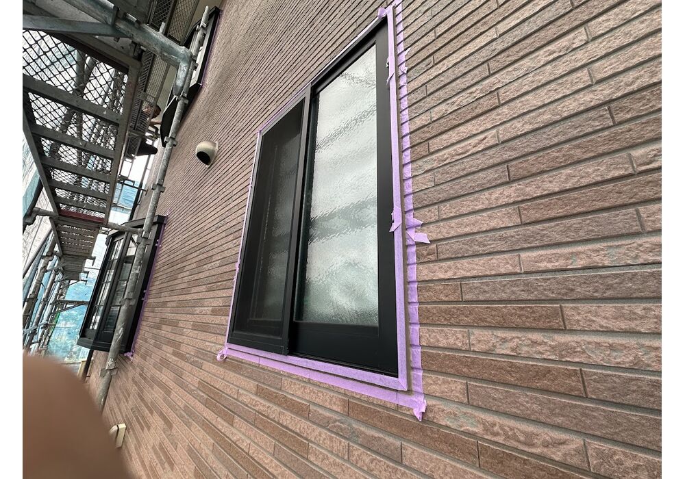 コーキング補修サッシ
