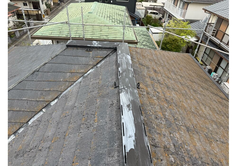 屋根高圧洗浄前