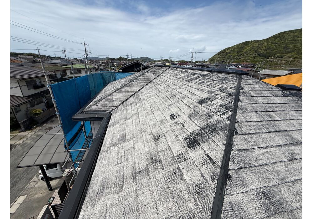屋根高圧洗浄完了