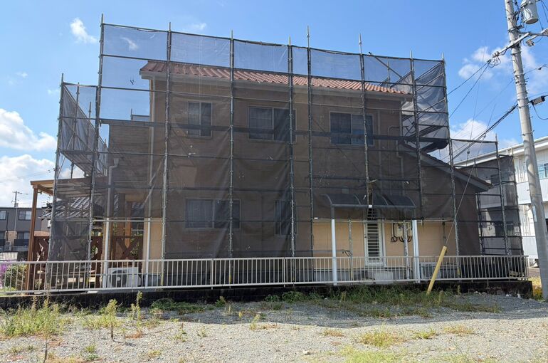 仮設足場工事完了2