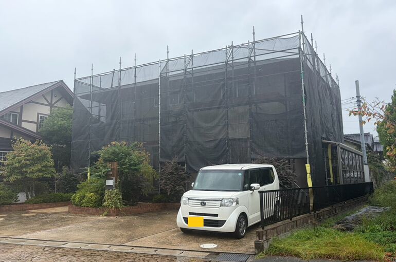 仮設足場工事完了